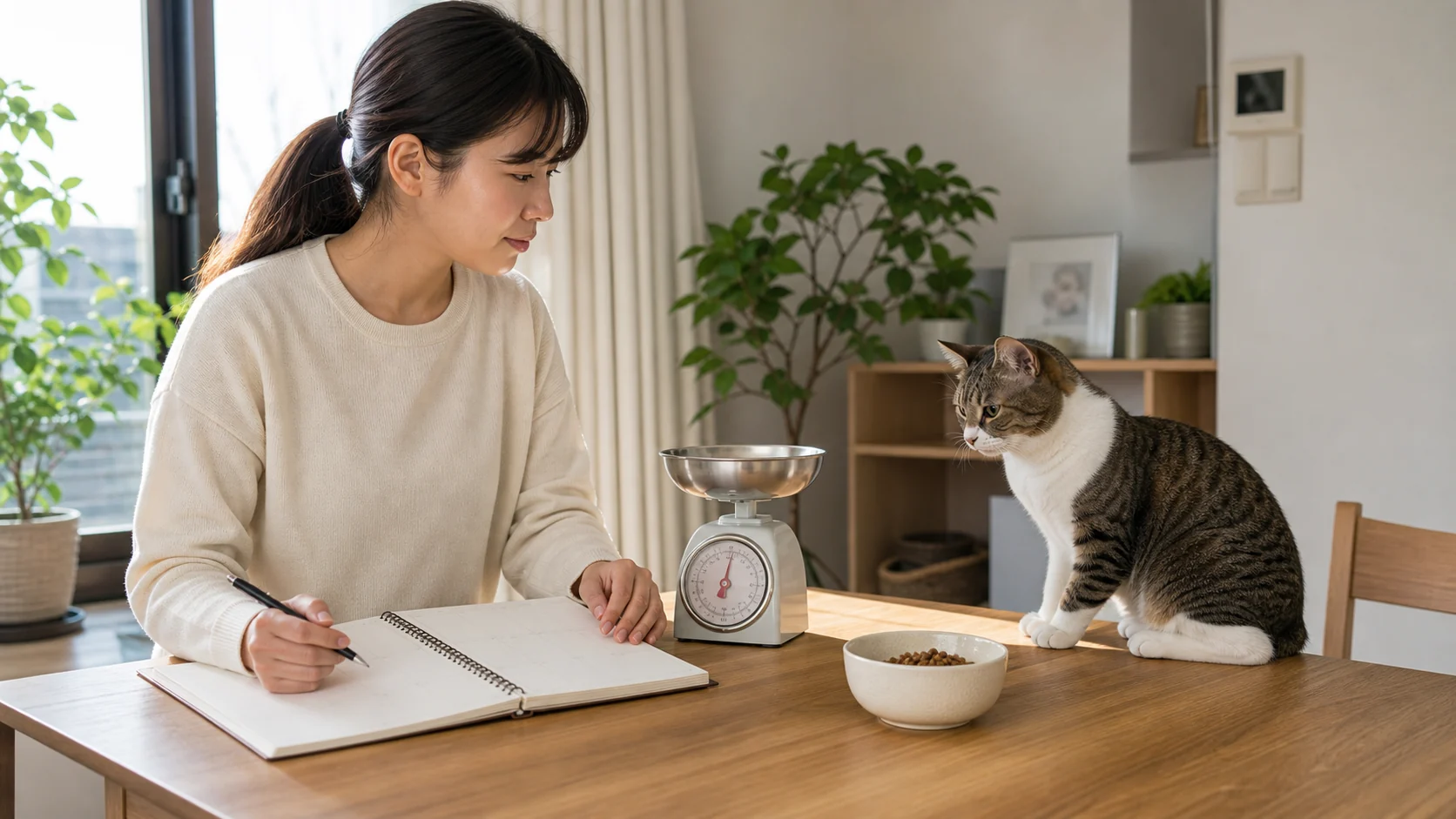 중성화한 고양이 사료량, 줄여도 될까? 체중 기록과 조절 순서
